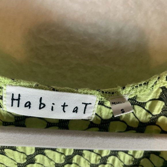 Habit Fit & Flare Dress Women's Small Green Printed Stretch Sleeveless 7669 - Picture 2 of 7